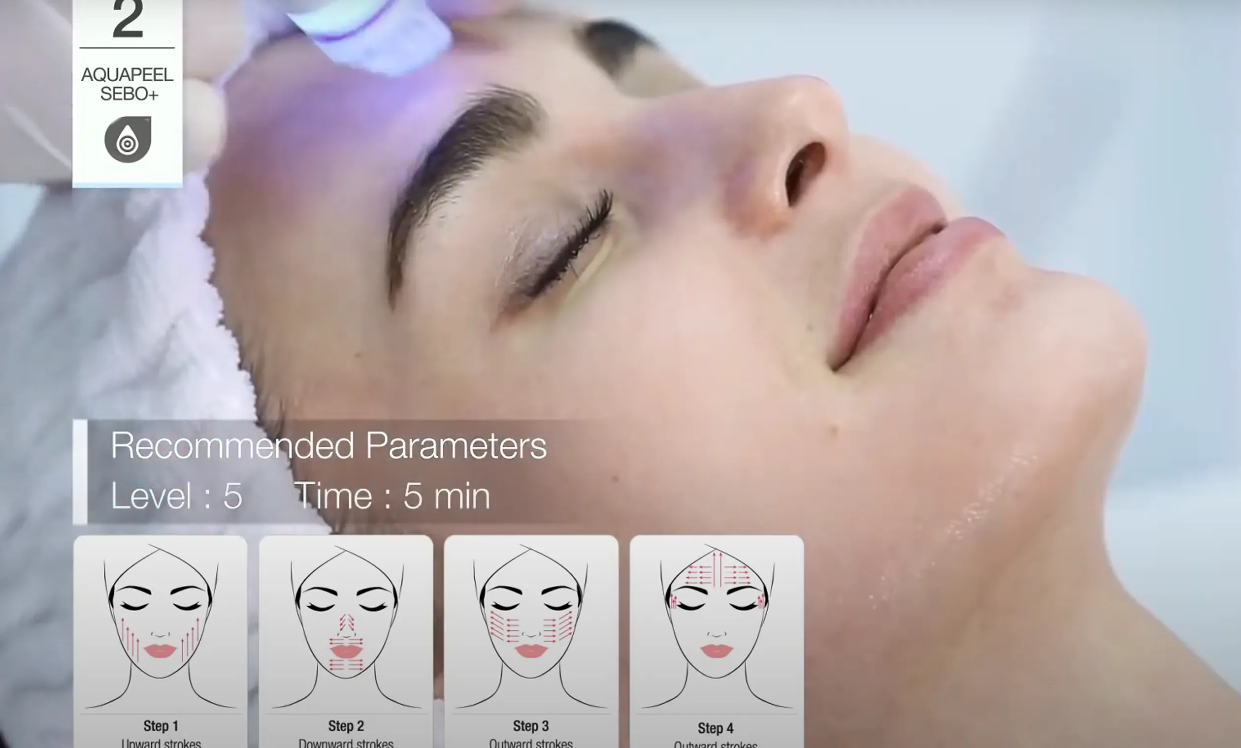 A woman getting a facial lift from a machine.