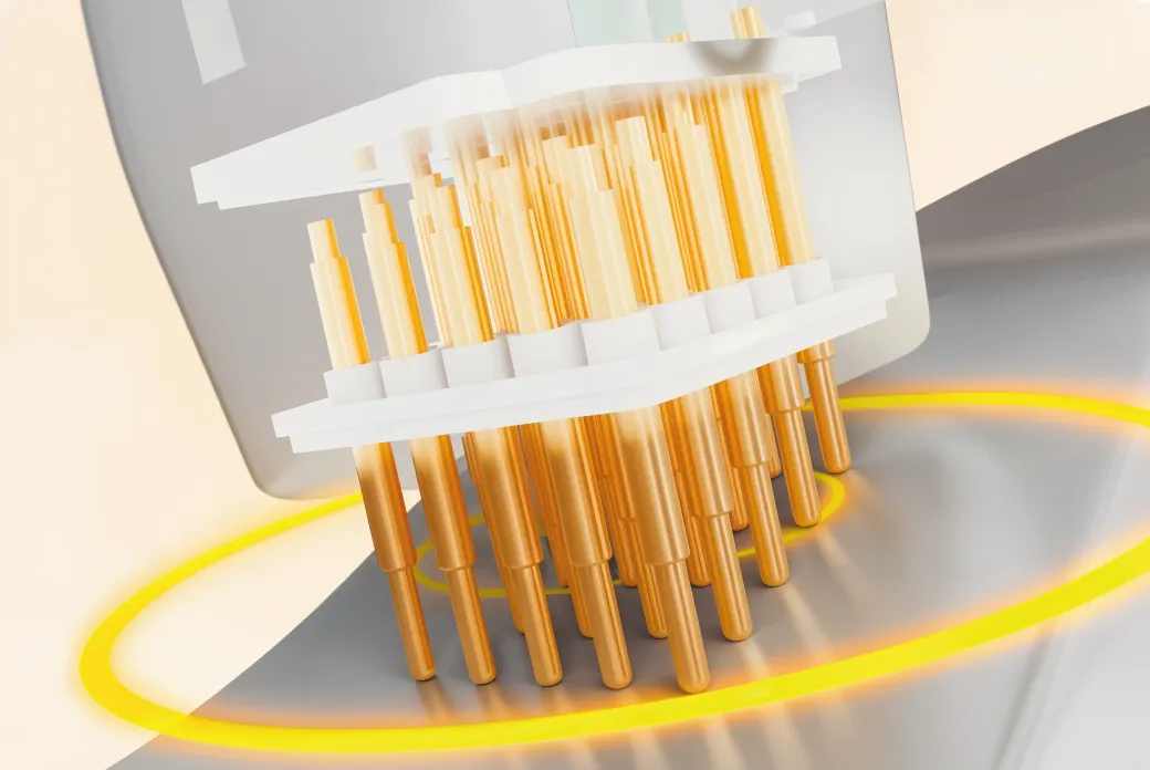 A bunch of yellow sticks sitting on top of a table.