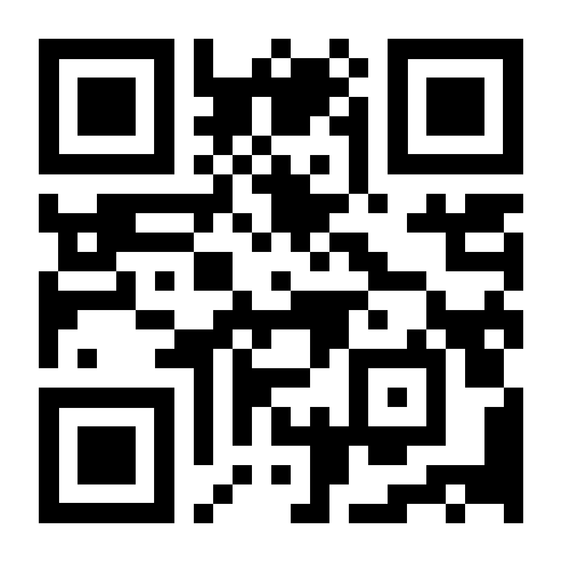 A black and white image of a qr code.