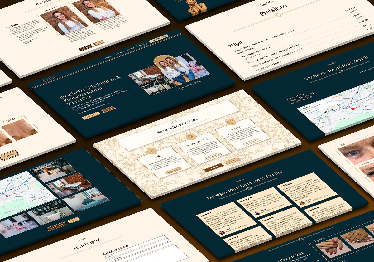 Webseite für Beautysalon Referenz