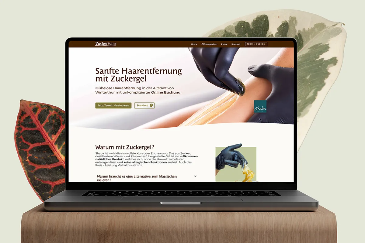 Webseite für Haarentfernungsstudio Referenz