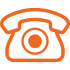 orange telephone icon
