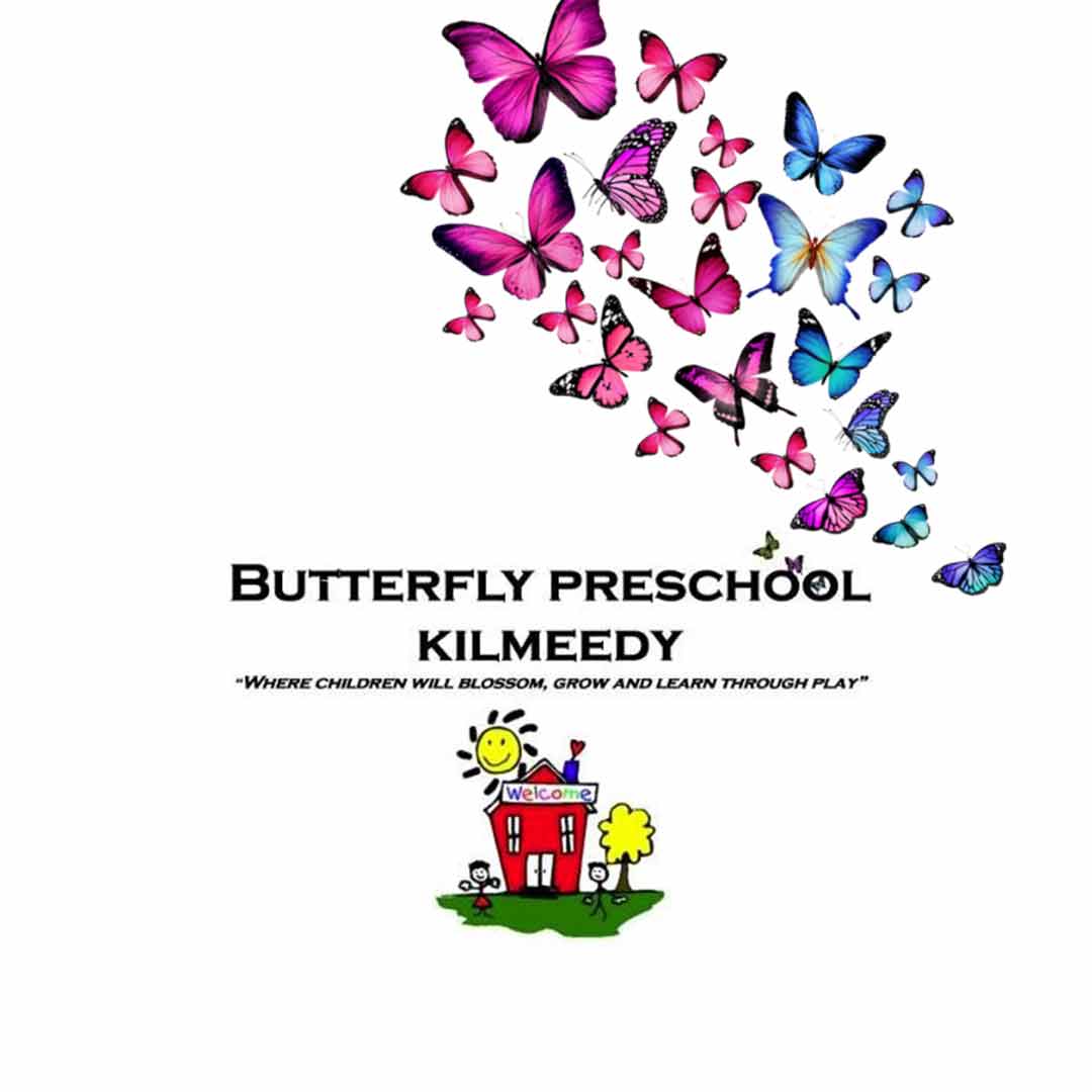 A poster illustrates butterfly's flying - Butterfly Preschool Kilmeedy 