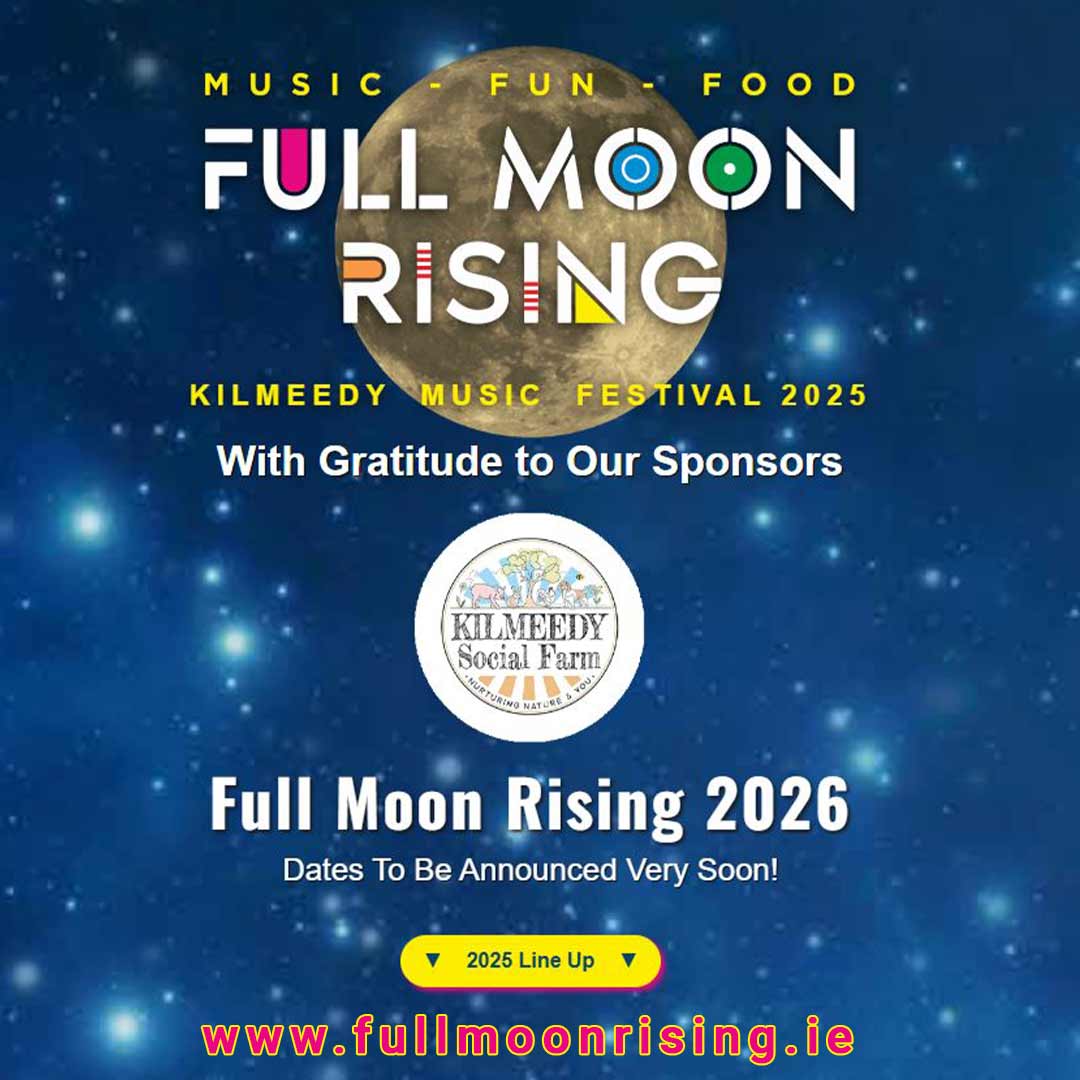 The Full Moon rising music festival - website homepage screenshot fullmoonrising.ie
