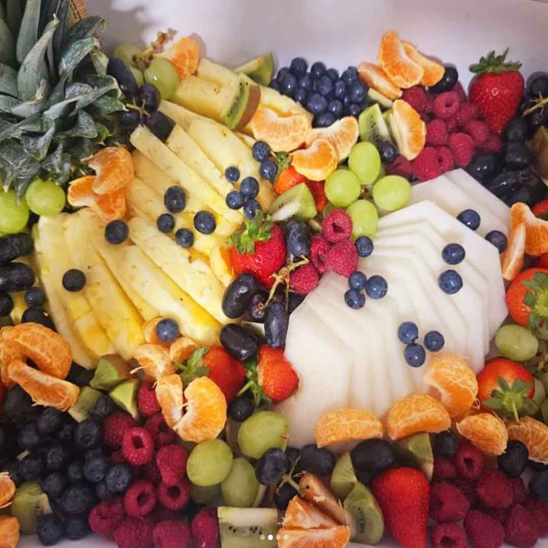 A selection of fruits on a platter