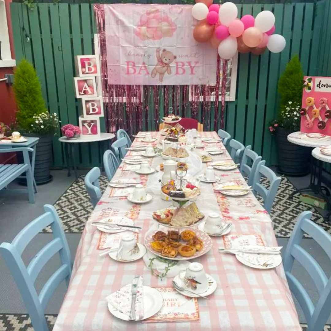 A baby shower event at the Ivy room - Roots Shop & Café event space