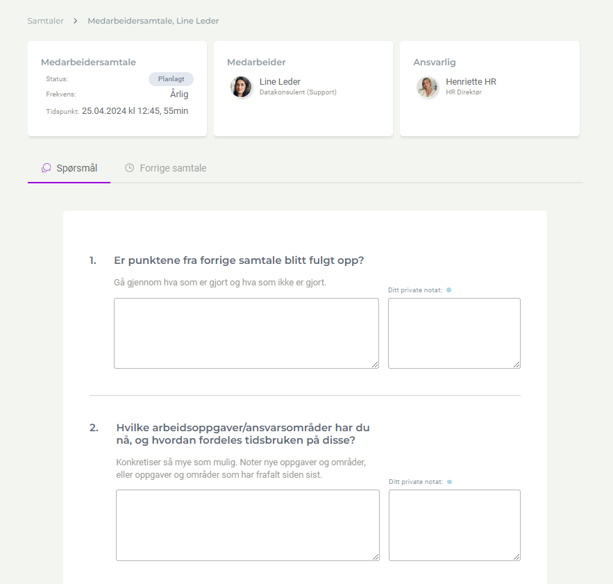 Dottie HR - Samtaler