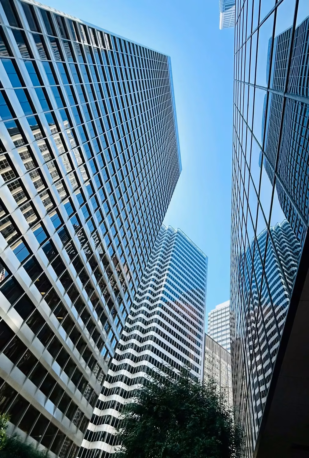 Office buildings showing that Langham Hall services Real Estate clients
