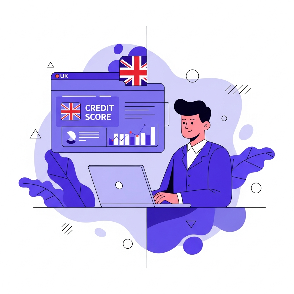 Person checking their credit score in the UK