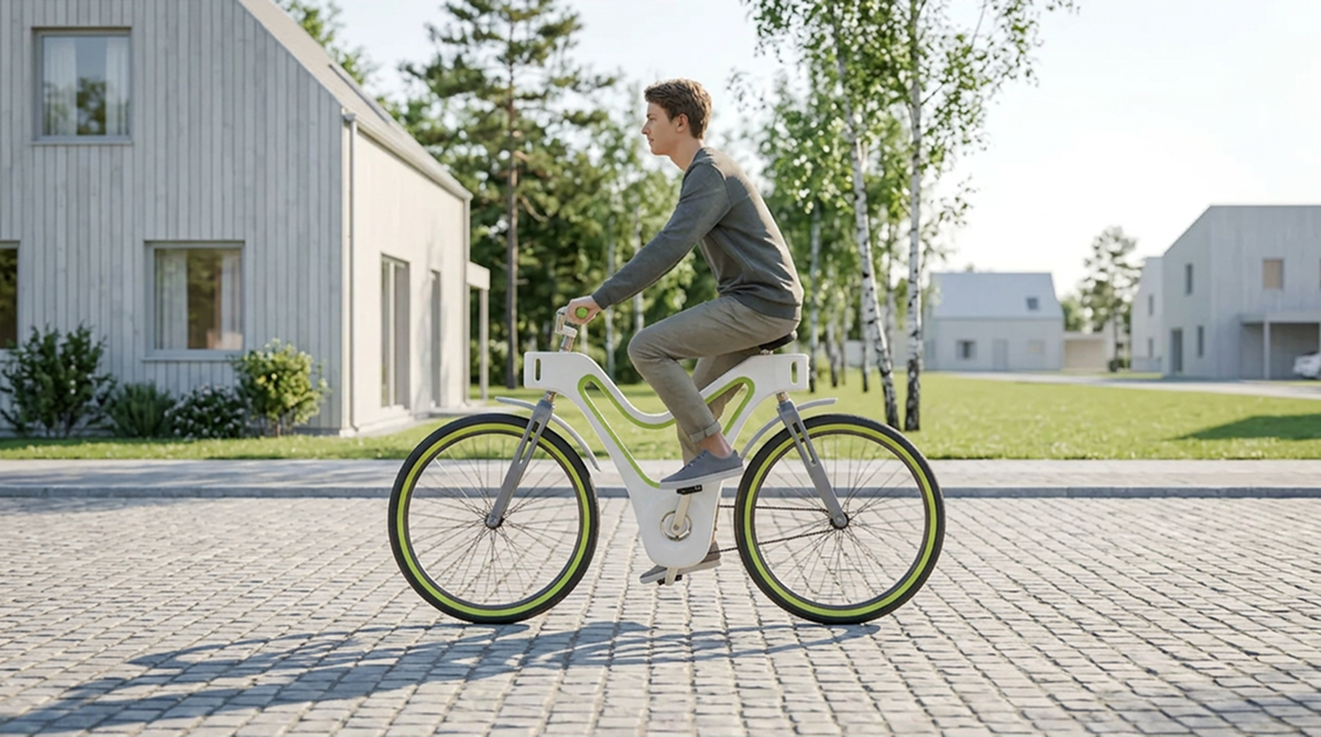 An experiment to design a kids bike that would grow with them, ridden on a street