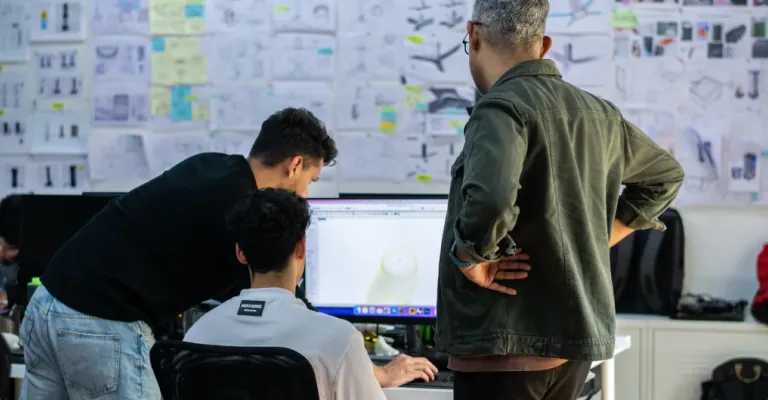 Design Team Collaborating On Industrial Design