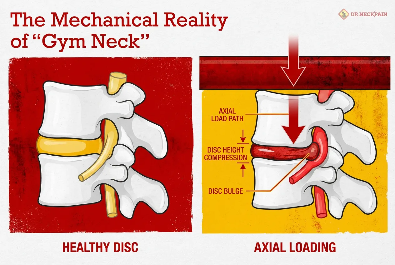 gym neck strain heavy squat disc height compression structural alignment check Singapore sports injury chiropractor