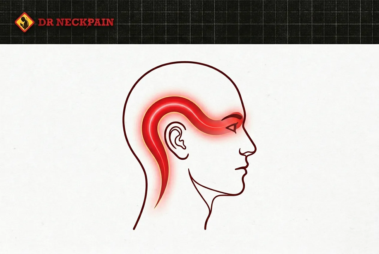 Cervicogenic headache Rams Horn pain map behind the eye treatment Singapore