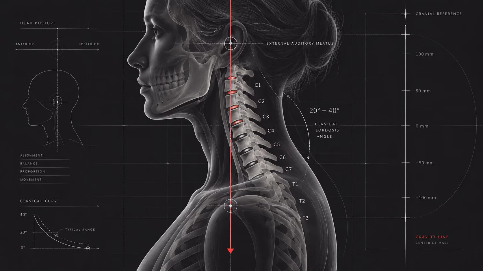 Neck mechanics versus structural alignment: how the cervical curve holds the head under gravity