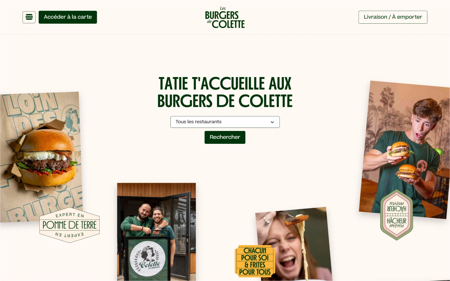 Capture d'écran - Les burgers de Colette