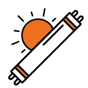 ícono de camión color naranjo para simbolizar la optimización de transporte