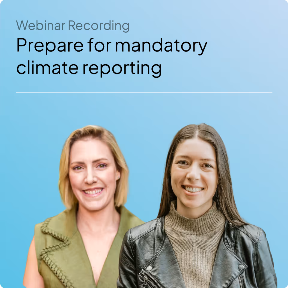 Mandatory Climate Reporting Webinar ​