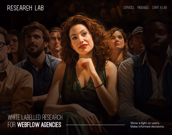 Research Lab website screenshot