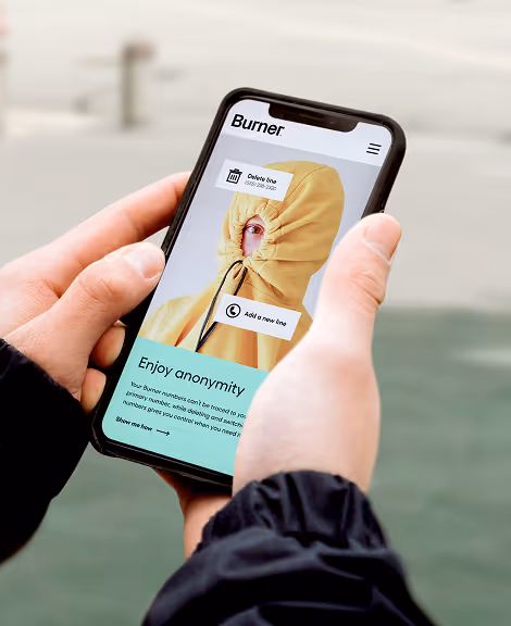 Burner website screenshot