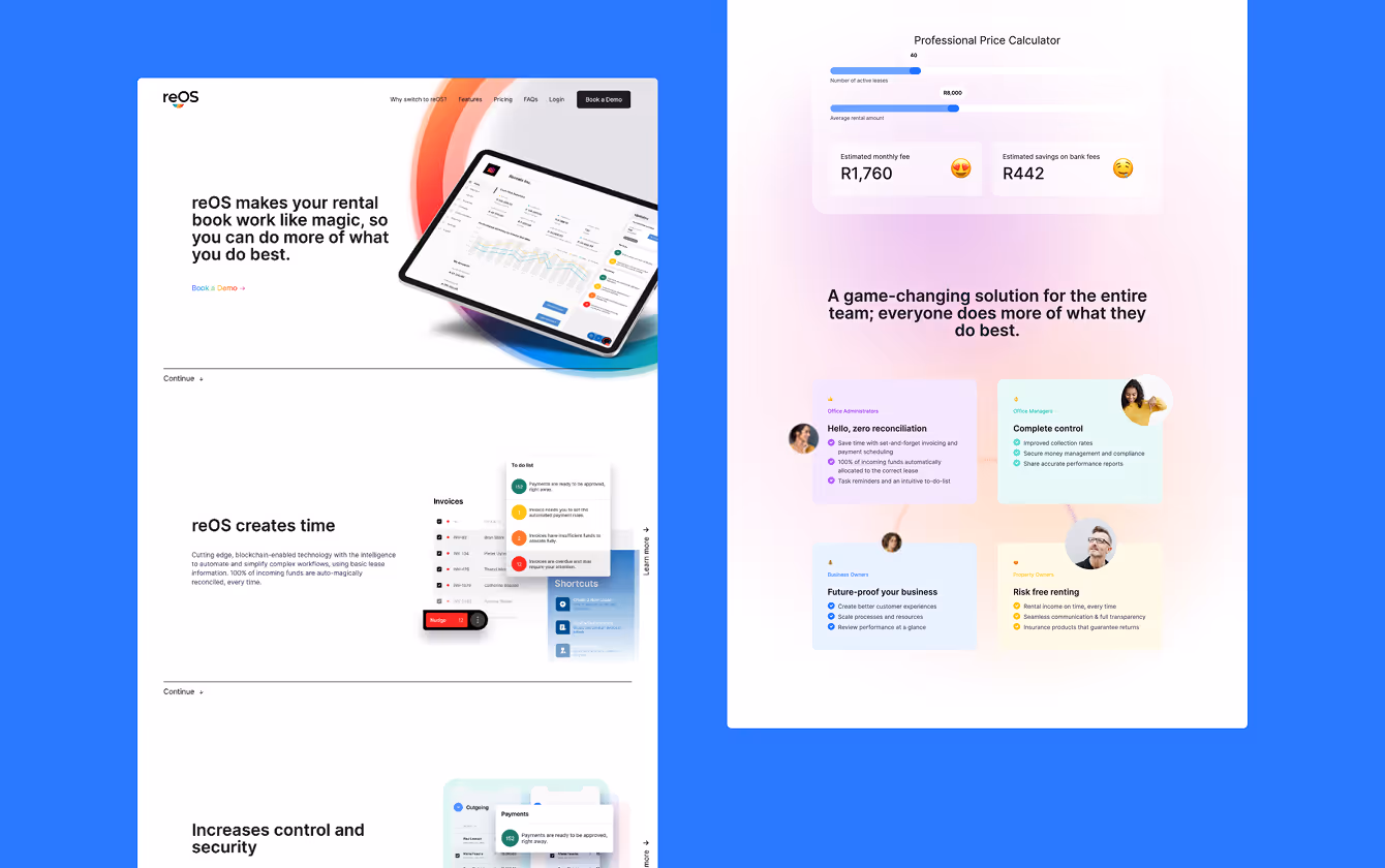 reOS Website Designs