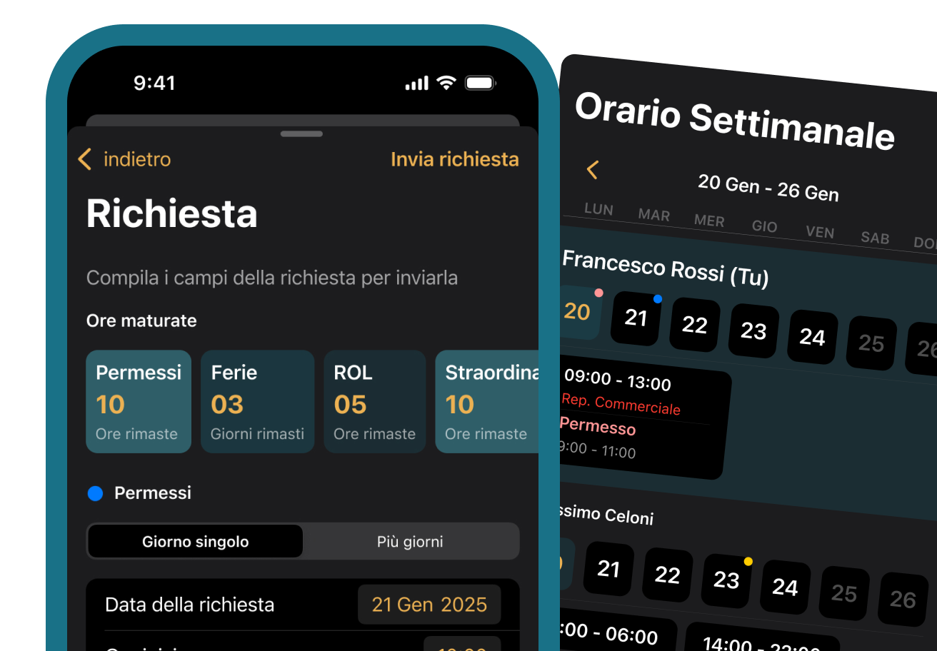 Schermo mostra come richiedere permessi nell'app JunoILVHR