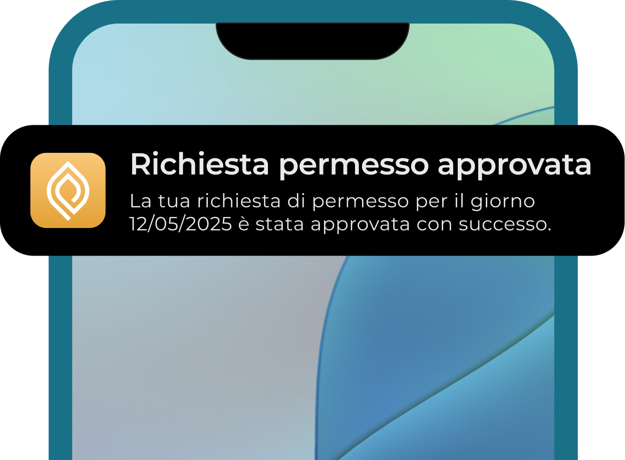 Schermo mostra notifica di richiesta approvata sull'app JunoILVHR