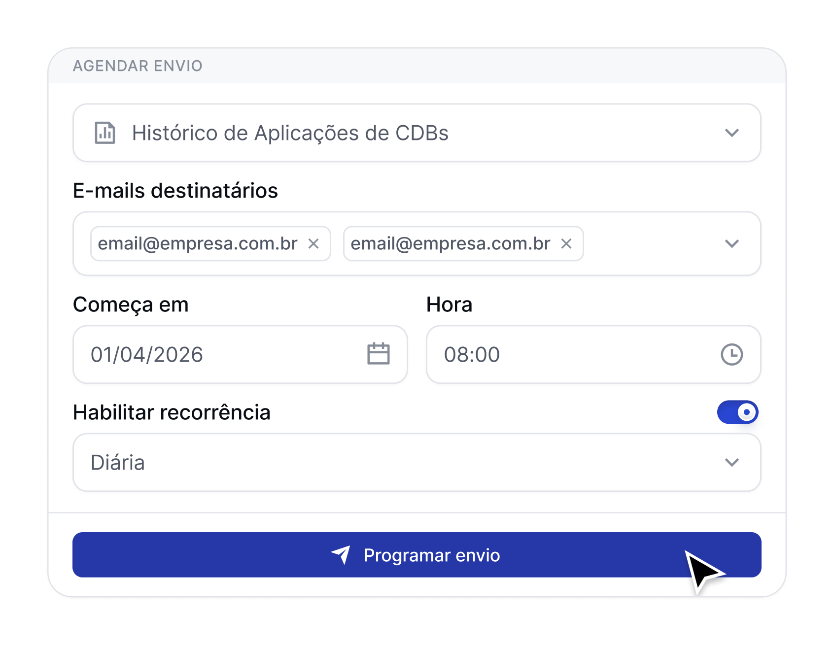 2. Automatize a geração e o envio