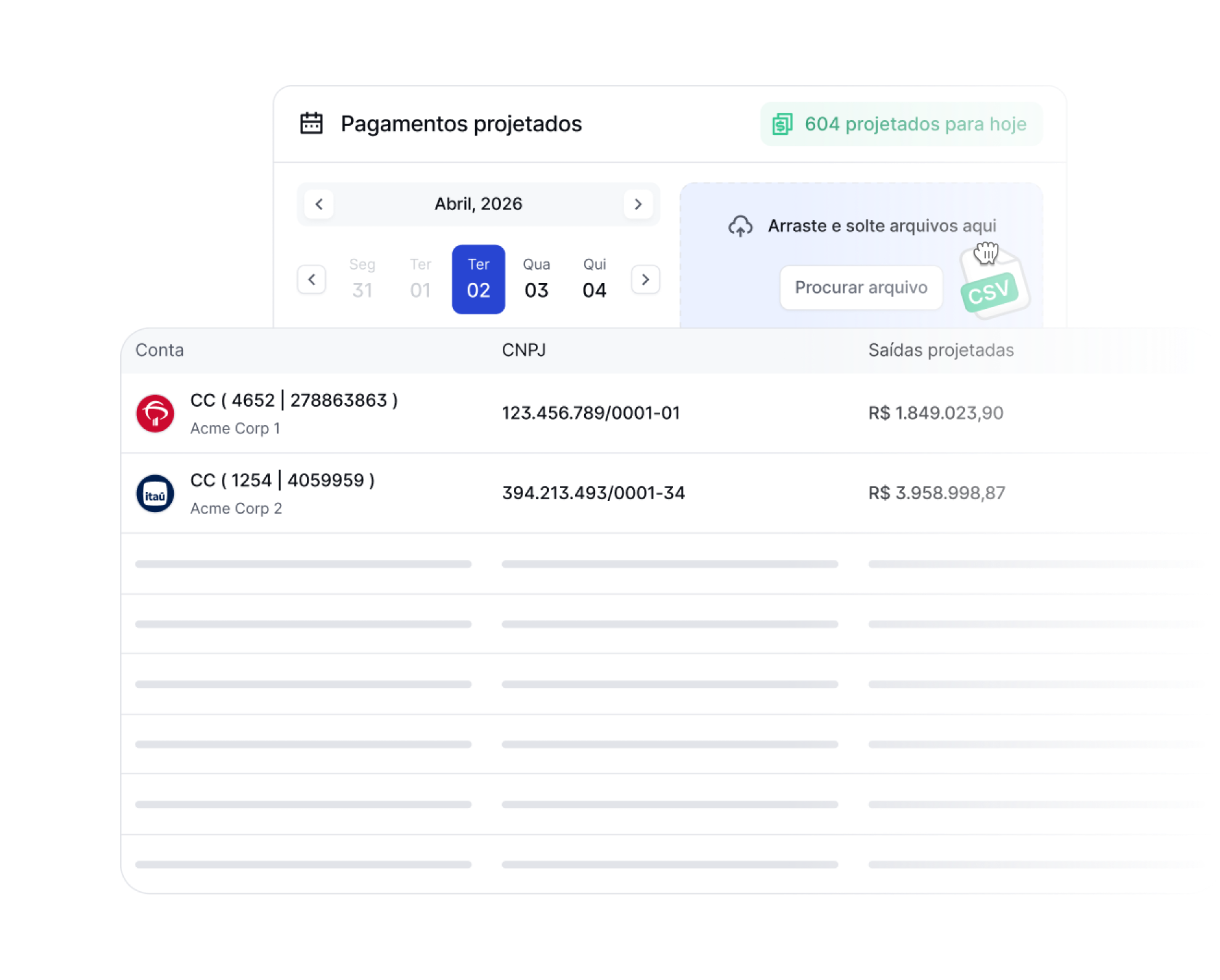 Atualizações intra-day sob demanda.