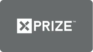 XPRIZE logo on a gray background.