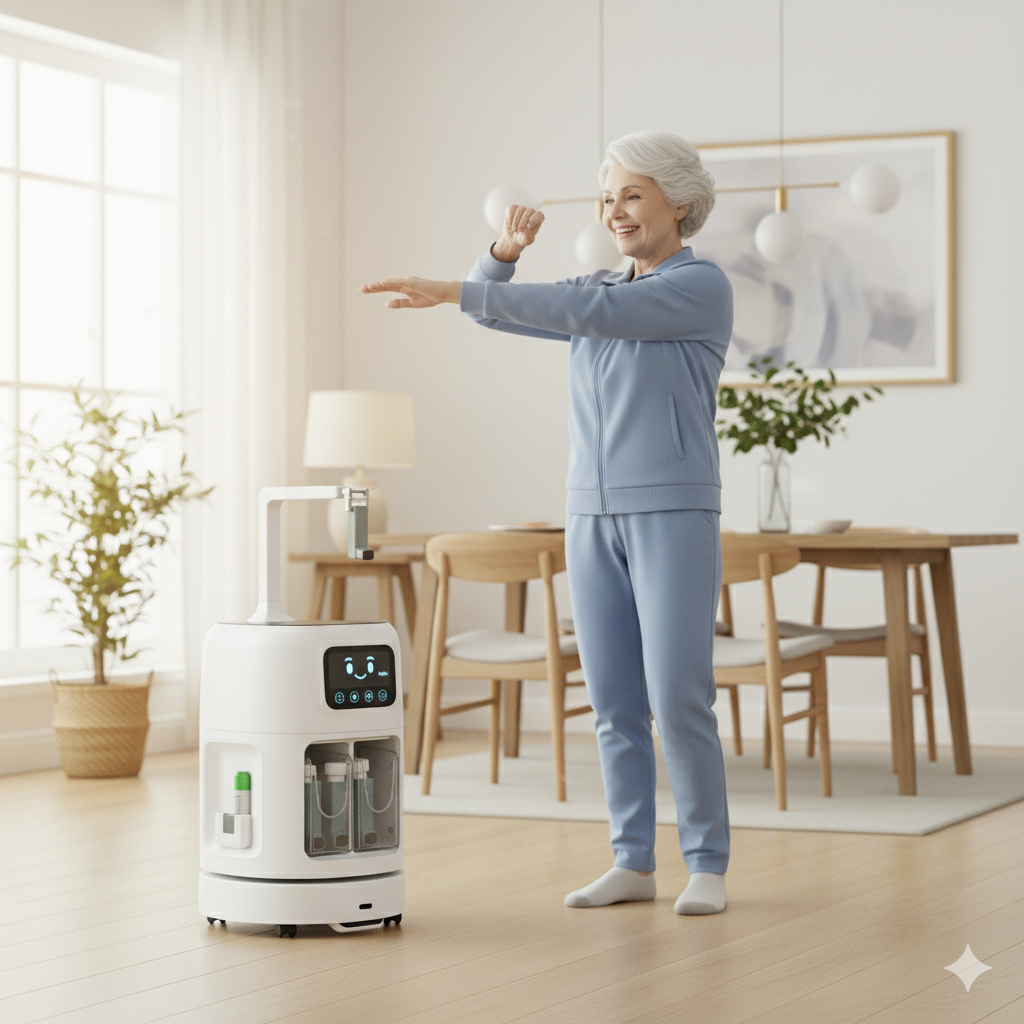 image of a robotic dog assisting a person in a park