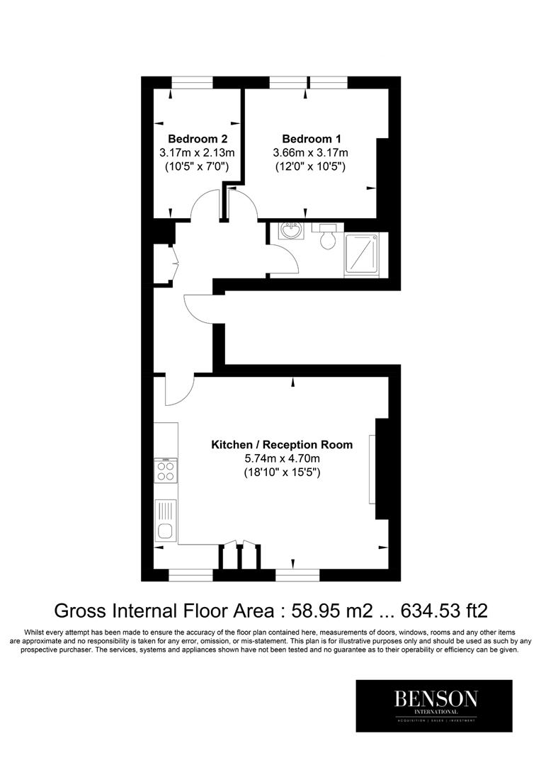 Flat D, 107, Shirland Road