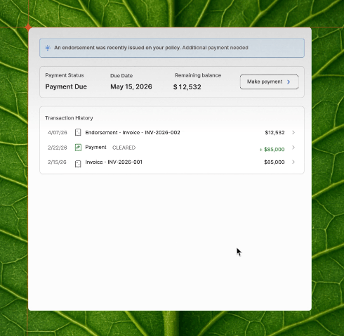 Federato Payment Status and Transaction History