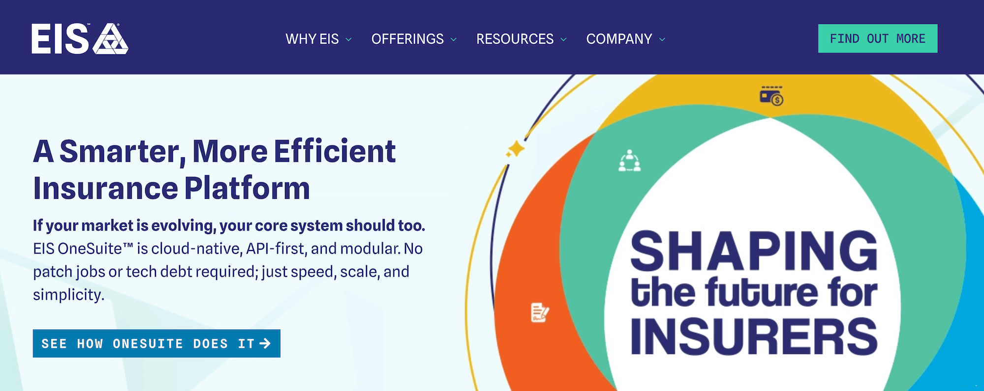 EIS homepage: A Smarter, More Efficient Insurance Platform