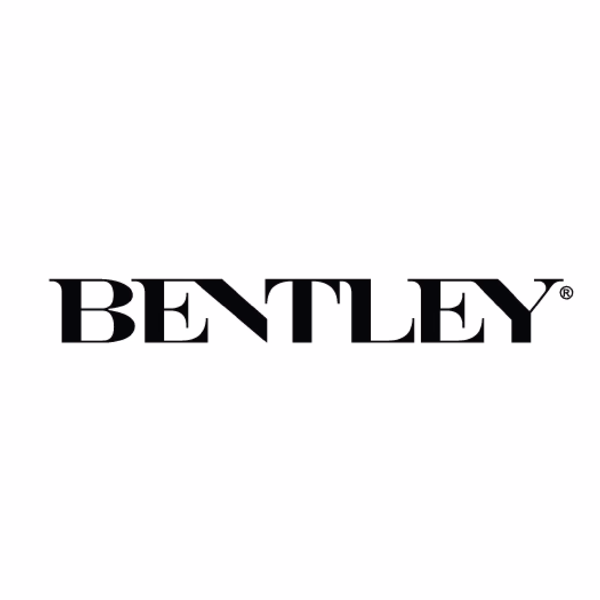 Bentley brand name in bold black uppercase serif font on a white background.