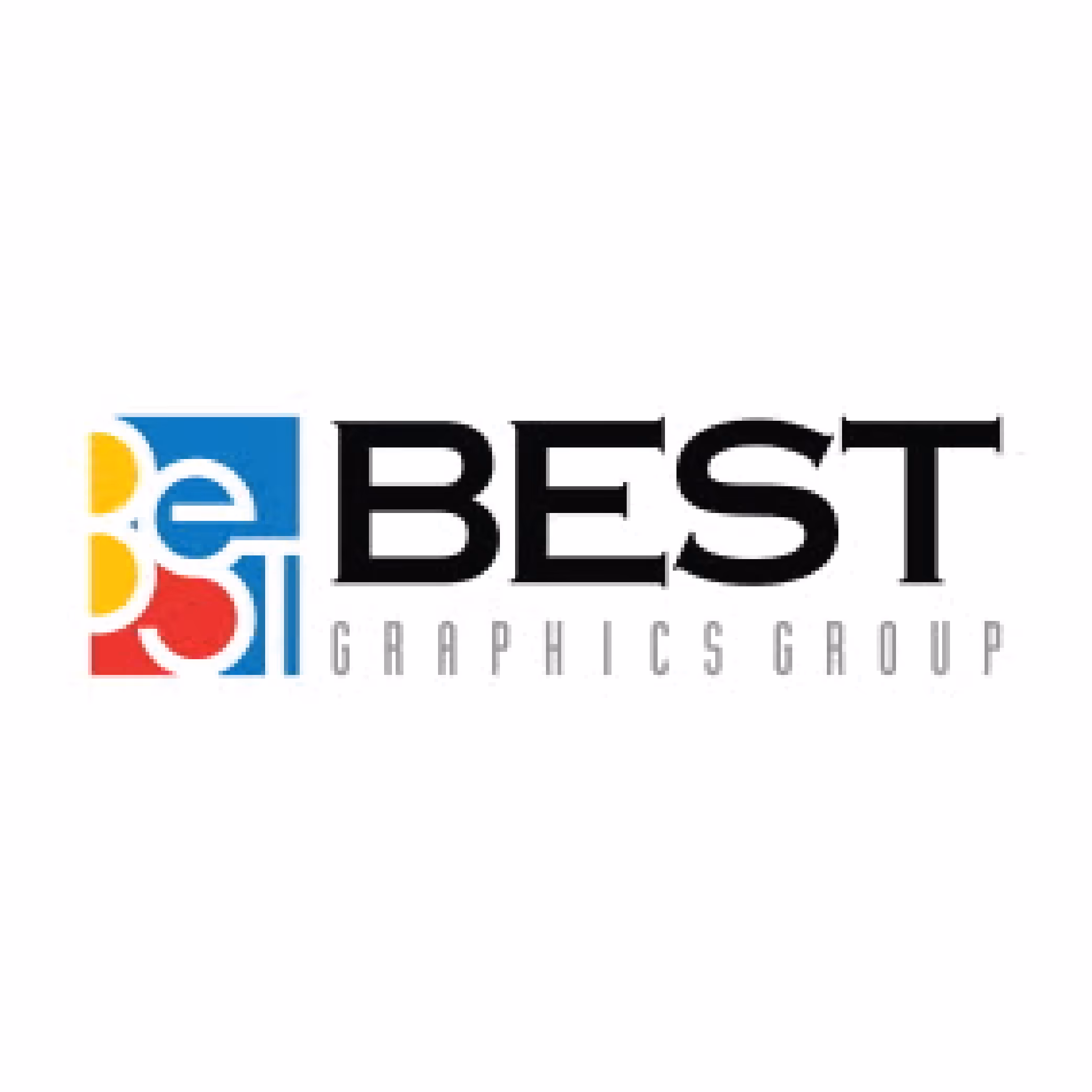 BEST Graphics Group logo with colorful abstract shapes and bold black text.