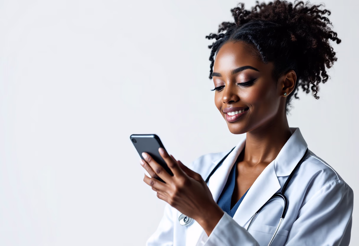 image of a healthcare professional using ai software