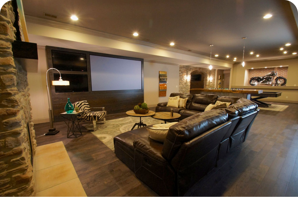 A rectangular area serving as a background for content or an image.