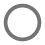 An icon representing an unselected radio button, indicating an inactive choice.