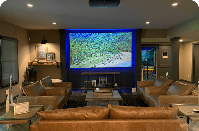 A rectangular area serving as a background for content or an image.