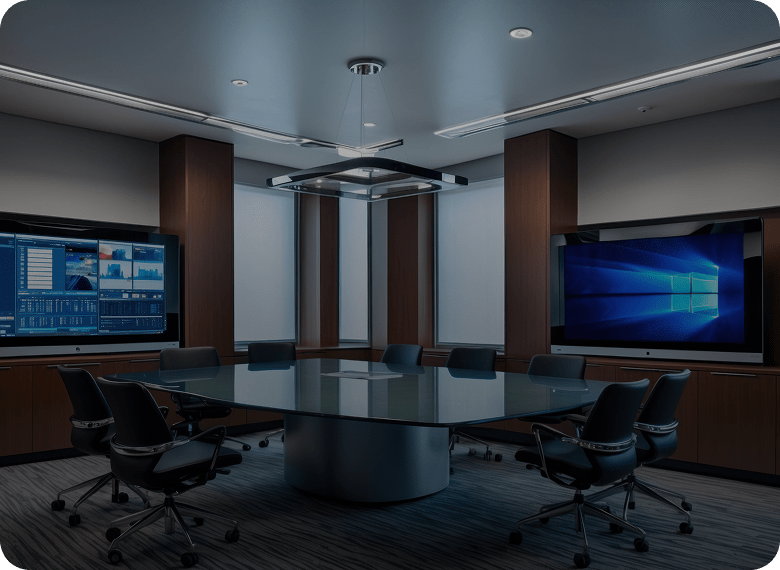 A visual element representing audio systems with an icon and text label.