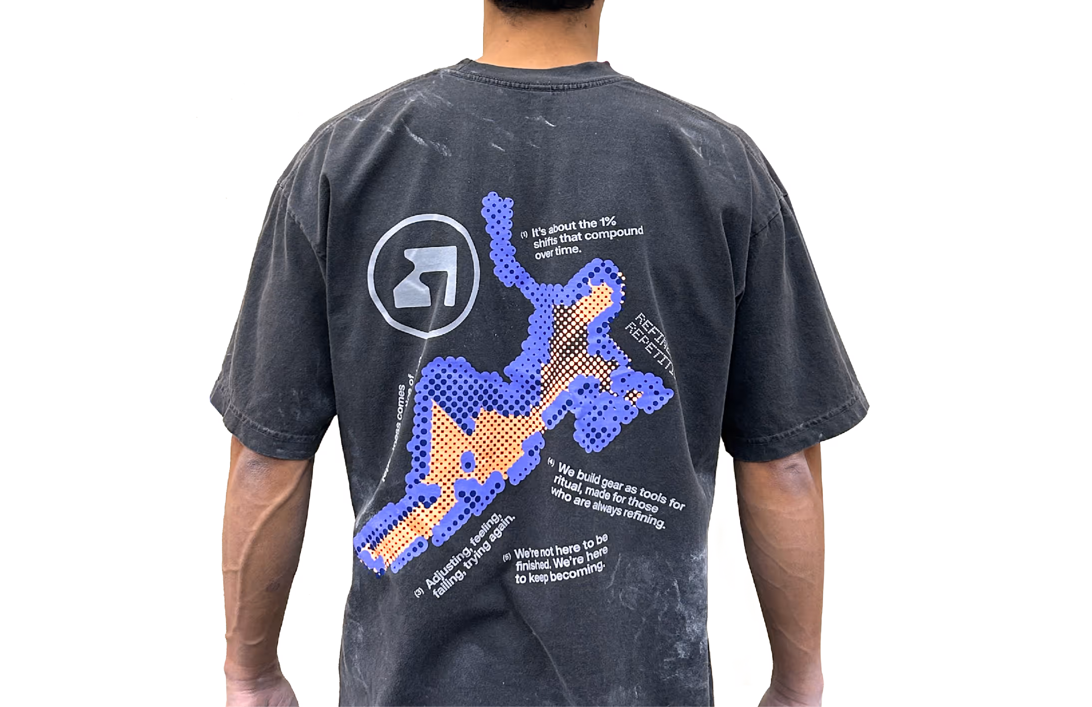 moikkai og t-shirt back model