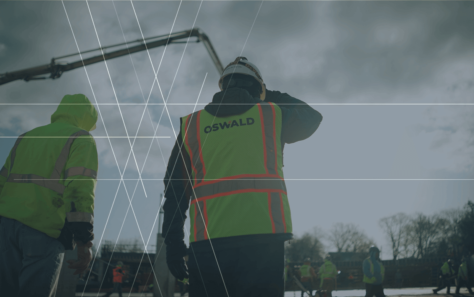 Oswald Project Manager on-site on construction project.