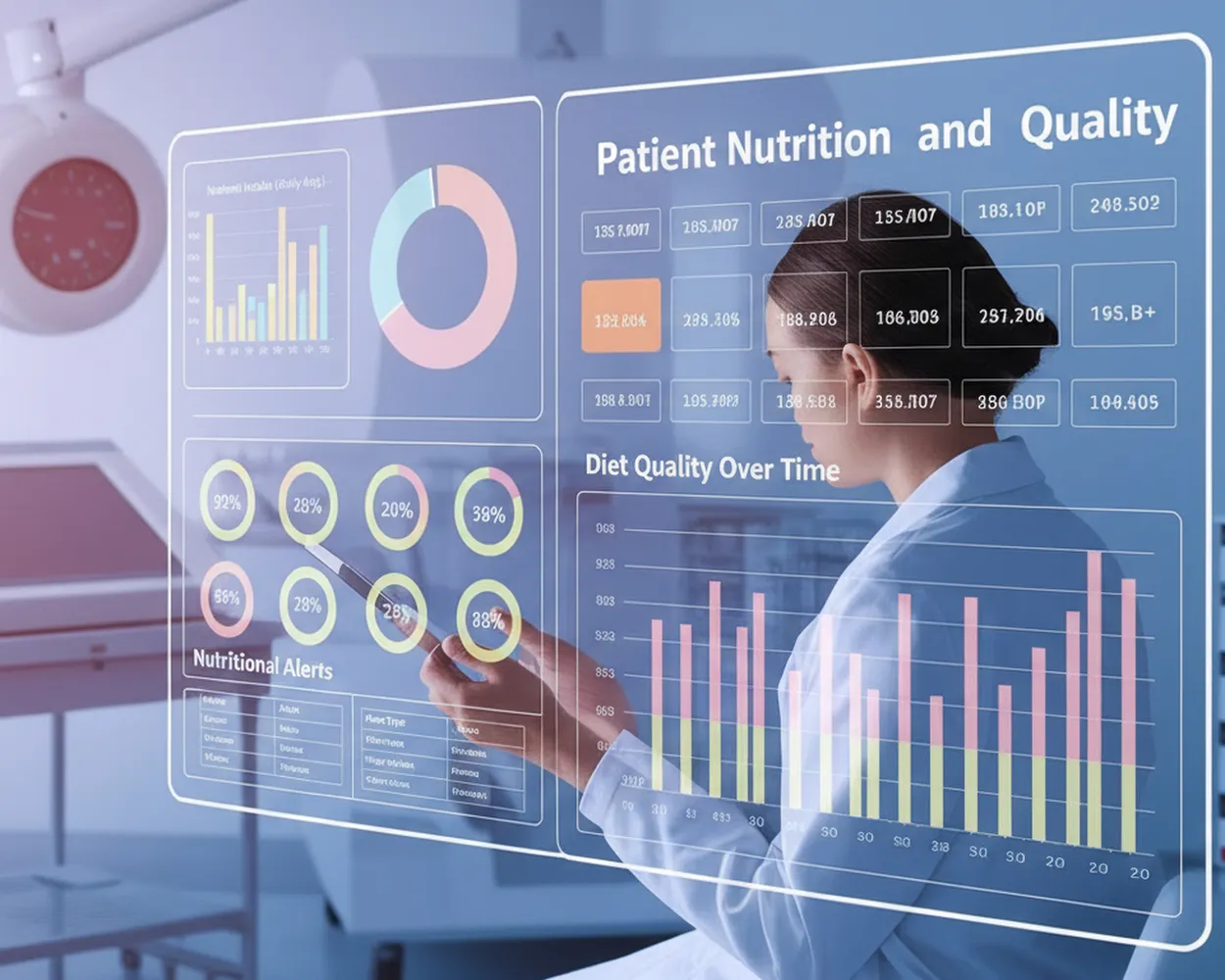 [background image] image of a healthcare professional using ai software
