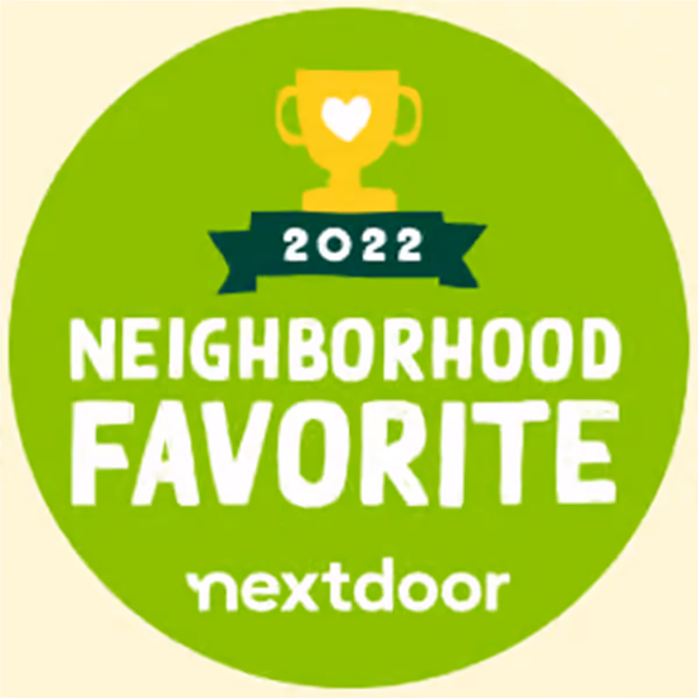 "Neighborhood Fave 2022" Award, from Nextdoor