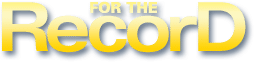 Text reading 'FOR THE Record' in bold yellow letters with a blue background.