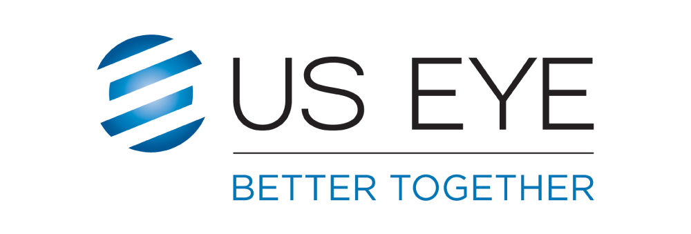 US EYE logo with blue circular graphic and slogan Better Together underneath.