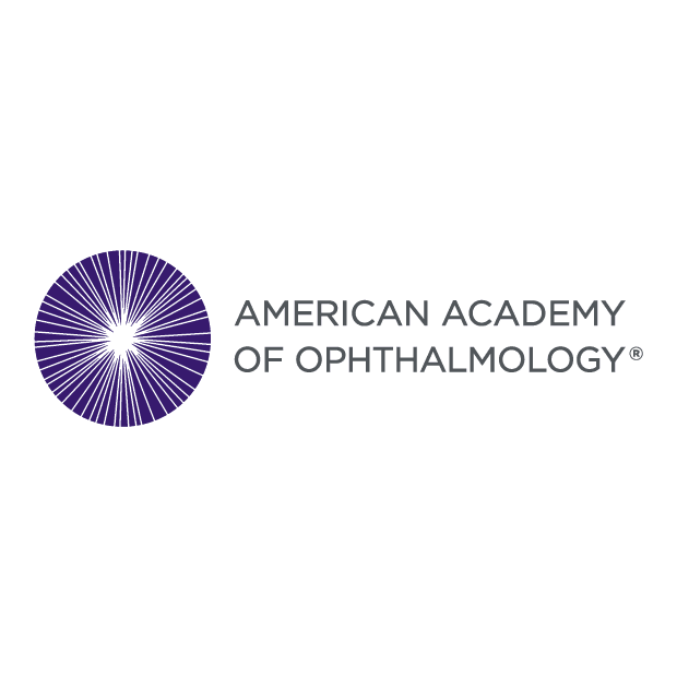 American Academy of Ophthalmology logo with a circular design and text.