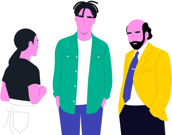 Illustration of 3 peoples
