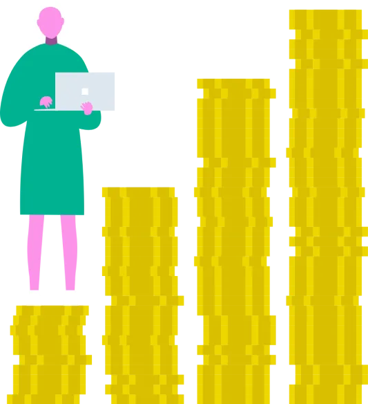 Woman's success Illustration