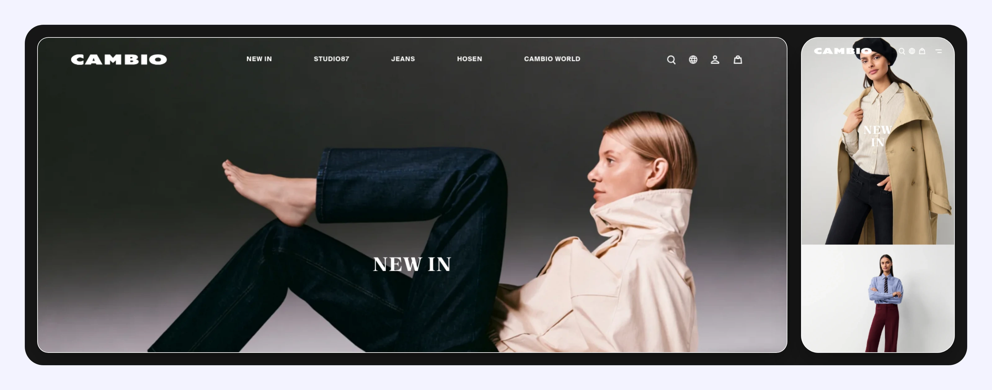 CAMBIO Shopify Preview auf Desktop und Mobile